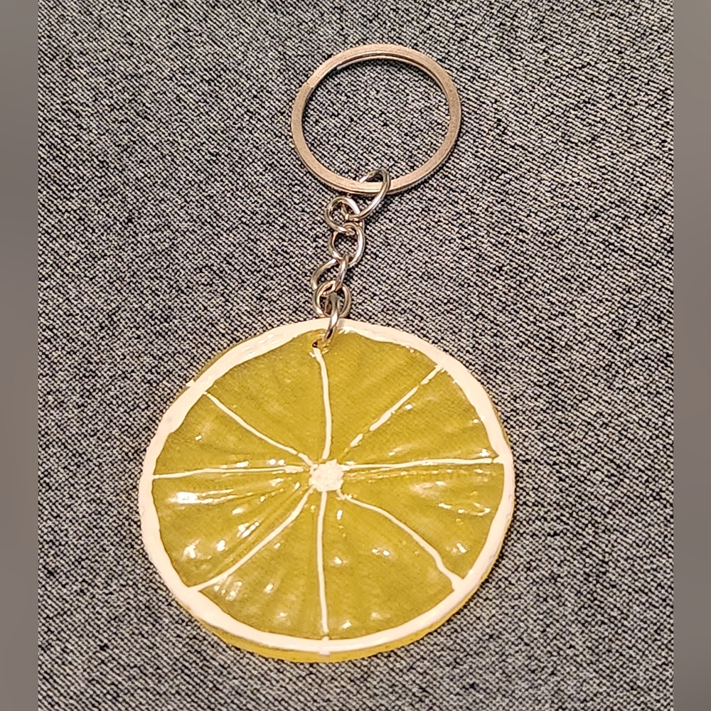 Lemon Slice Keychain NWT
